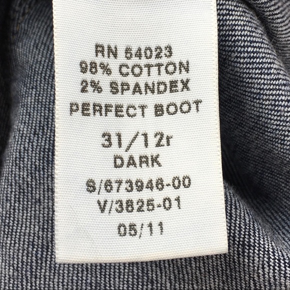 ➡️Gap Perfect Boot Denim Jean Size 12/31x 30” - Picture 7 of 12